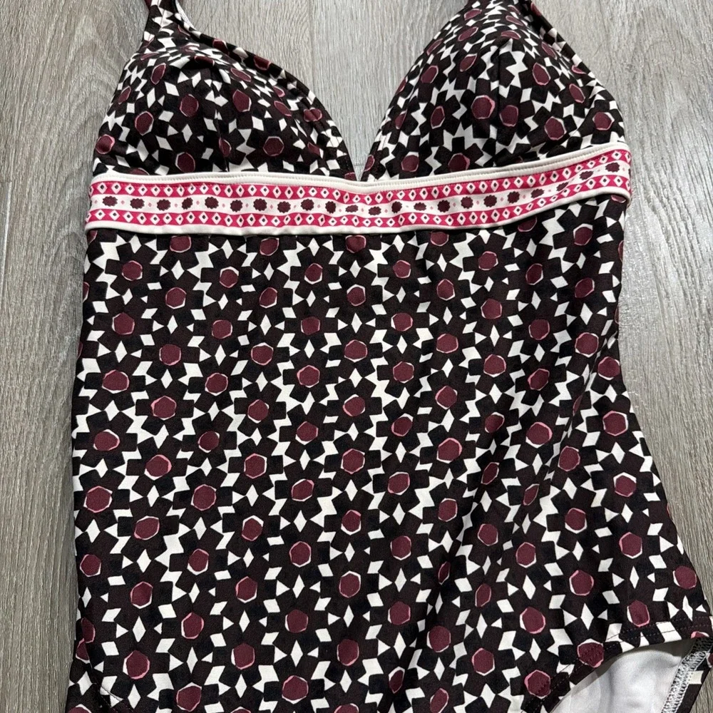 Kate Spade Womens One Piece Swimsuit Coronado Beach Triangle‎ Floral Size S